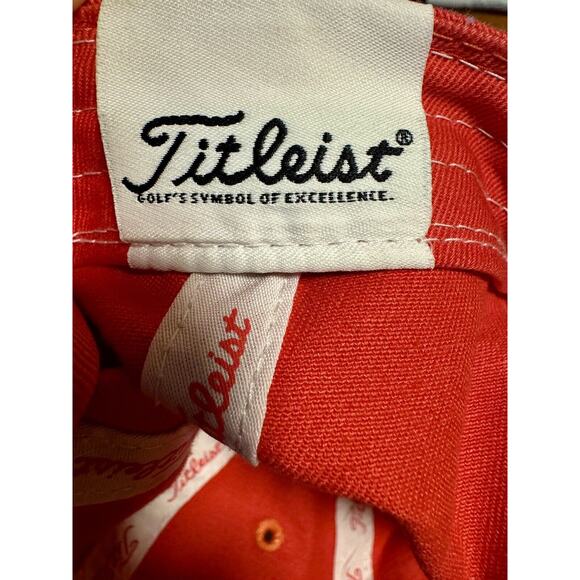 Titleist Pro V1 Footjoy SnapBack Adjustable Golf Hat One Size Red - Picture 3 of 13